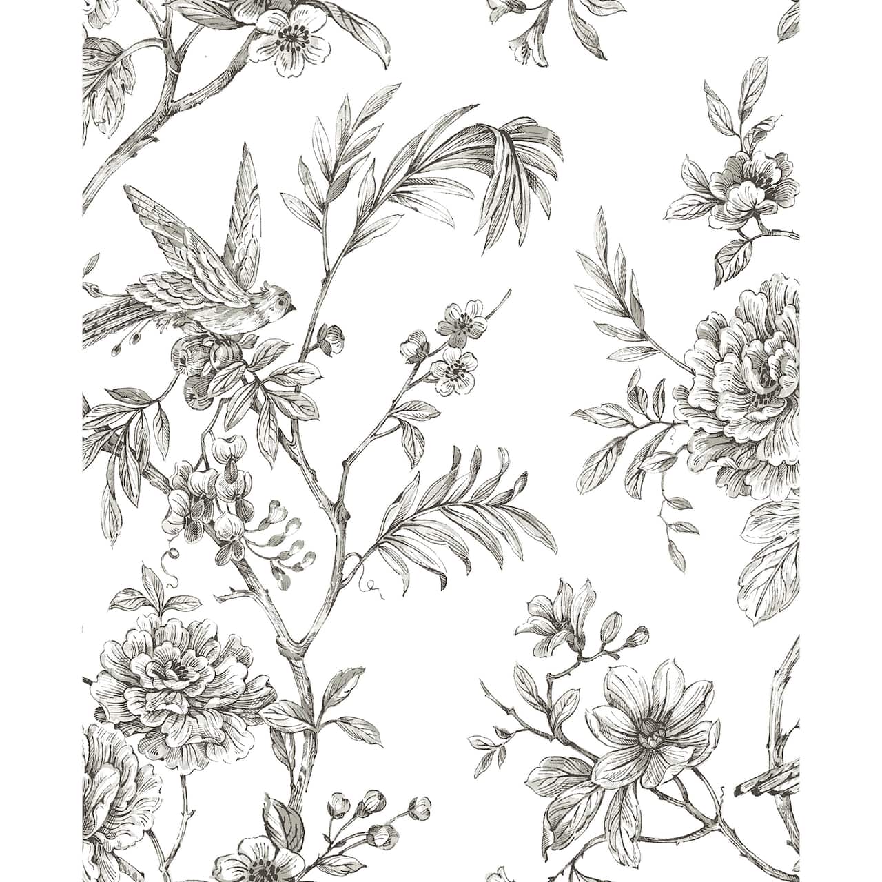 NuWallpaper Charcoal Longwood Peel & Stick Wallpaper